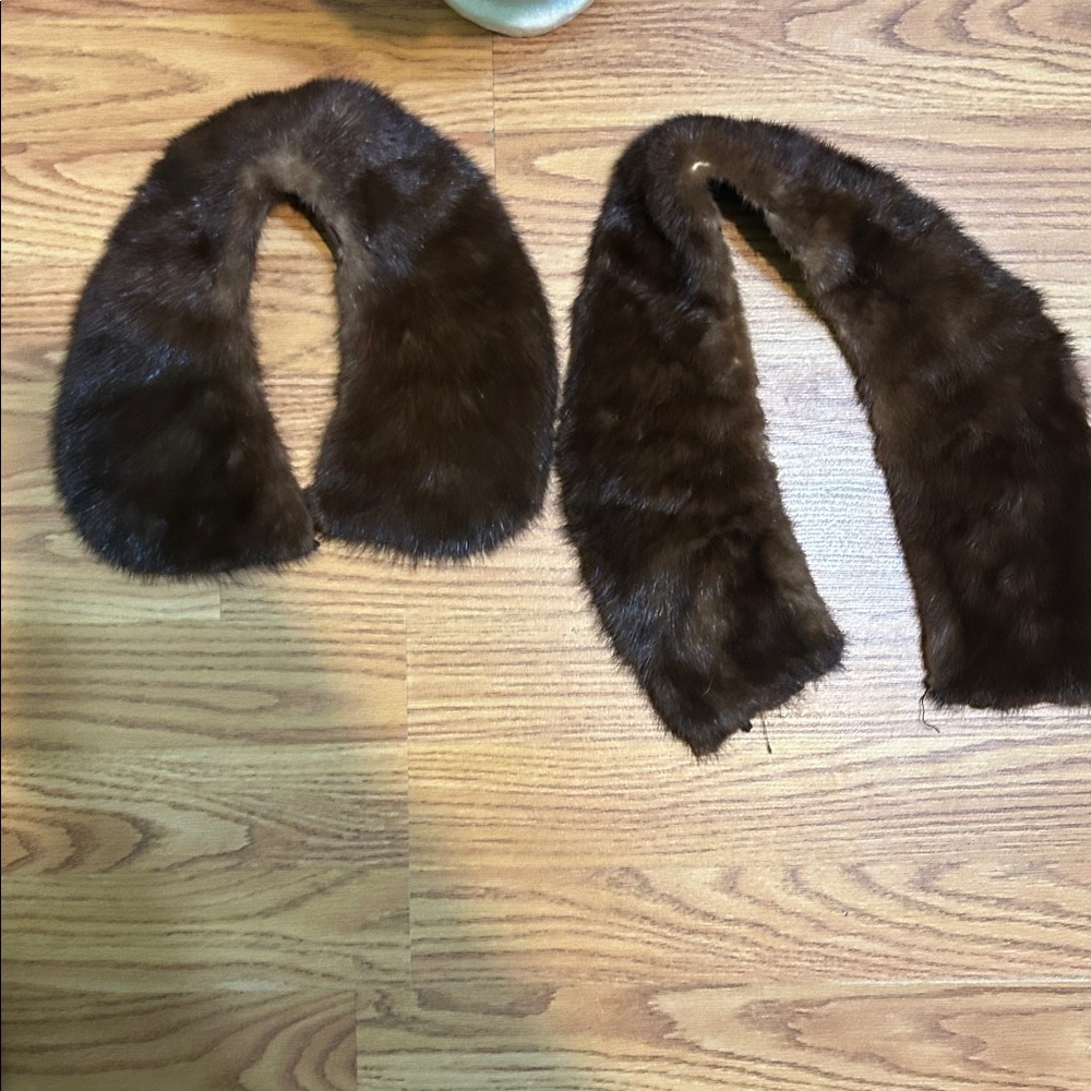 Vintage 2 mink fur hats  and 2 mink fur collars - Picture 6 of 7